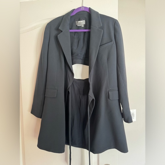 Anthropologie Tie Waist Blazer Mini Dress - Picture 4 of 7